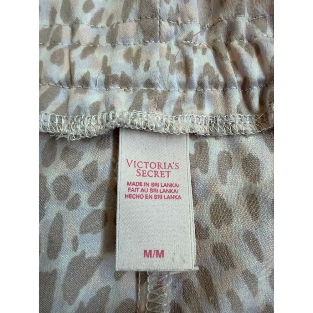 Victoria's Secret Pink Leopard Satin Sleep Shorts